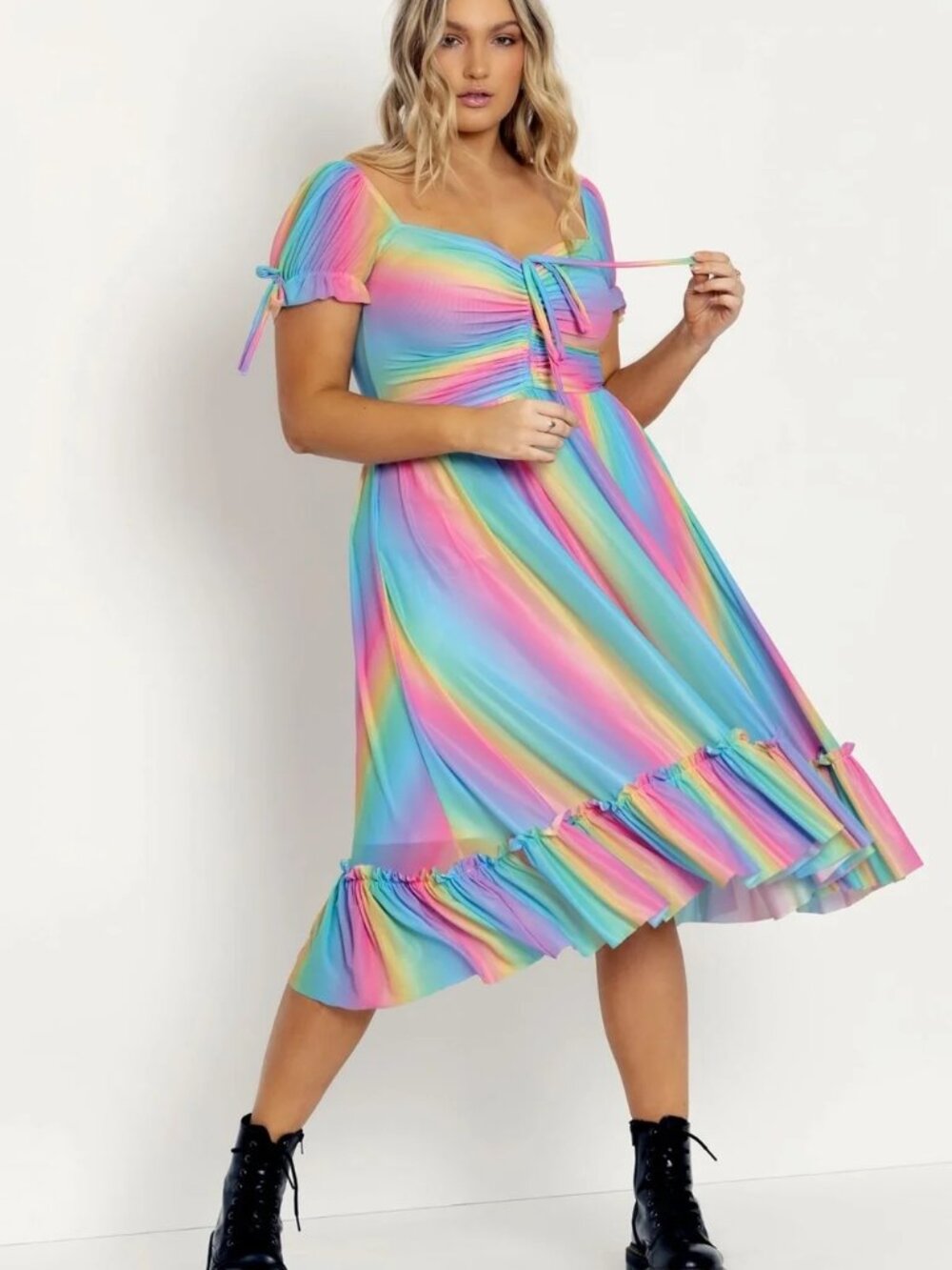 BlackMilk Rainbow Icecream Tea Party Dress